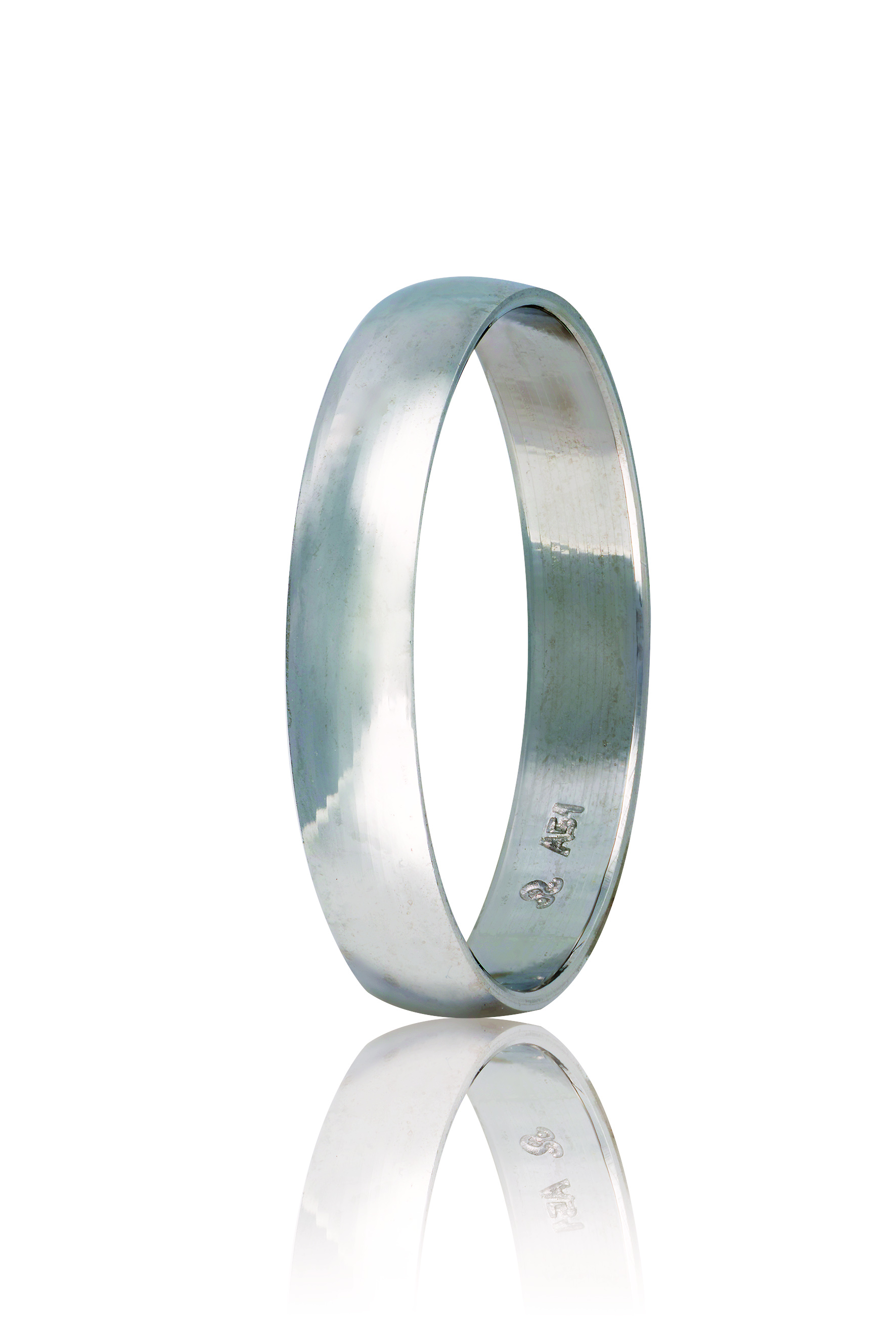 Βέρες γάμου απο λευκόχρυσο 4mm (code HR2Aw)